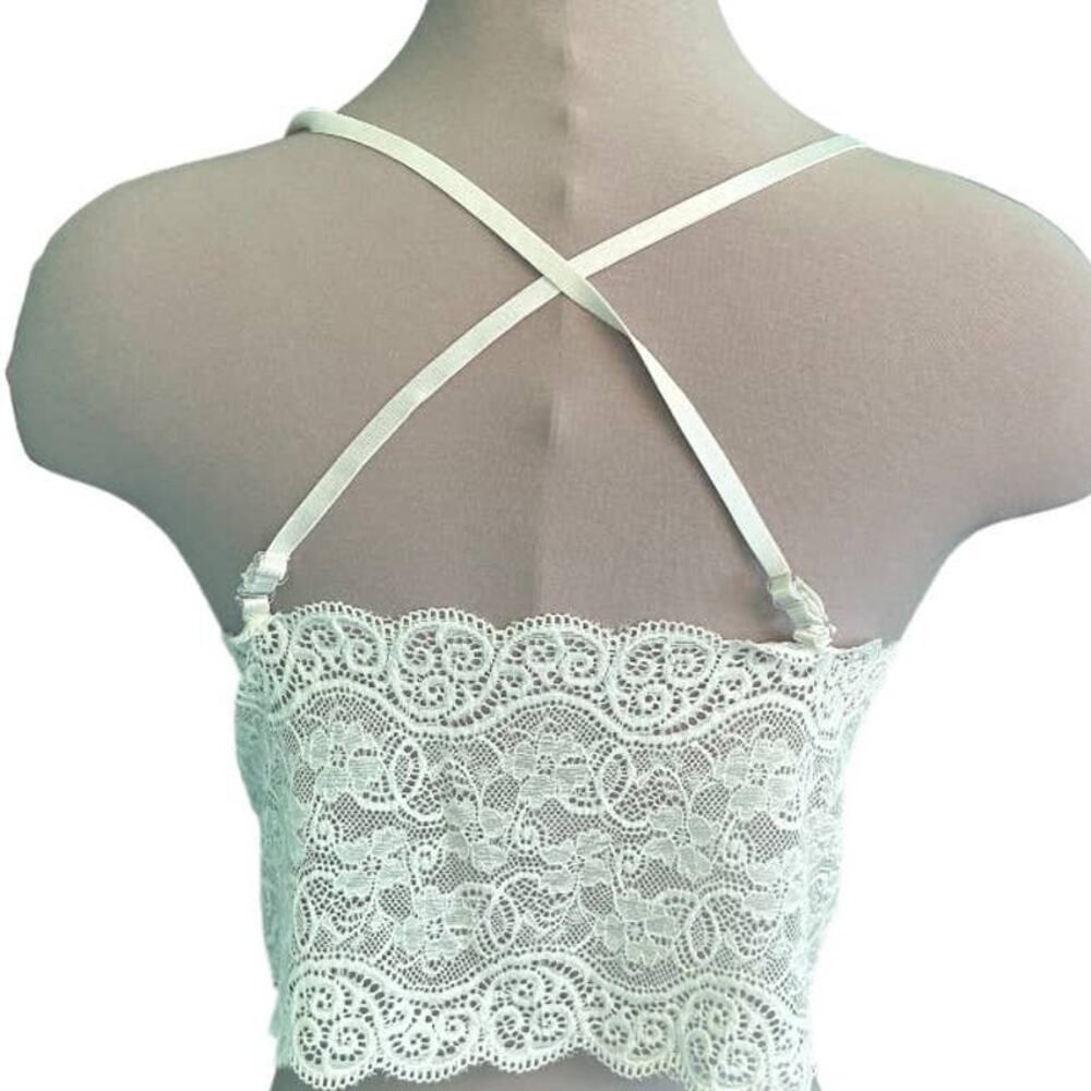 NWOT Convertible Large White Lace Camisole Size Large